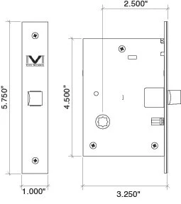 Passage Interior Mortise Lock — Von Morris Hardware